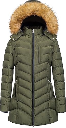 Women's Winter Hooded Coat Waterproof Warm Long Puffer Jacket Parka