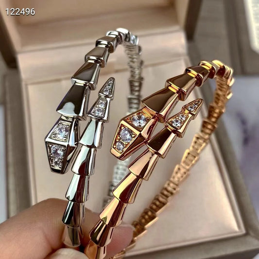 2024 Trend 925 Sterling Silver Bracelet For Women Luxury Snake shaped Bracelet Fashion Jewelry For Women Birthday Gift