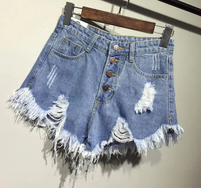 female fashion casual summer cool women denim booty Shorts high waists fur-lined leg-openings Big size sexy short Jeans