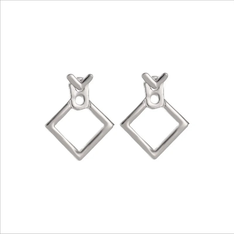 Hot Trendy Cute Nickel Free Earrings Fashion Jewelry  Earrings Square Stud Earrings For Women Brincos Statement Earrings