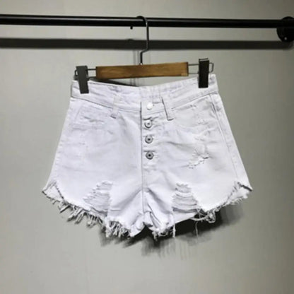 Summer Denim Shorts Women Tassel Ripped Jeans Short for Women High Waist Denim Hot Shorts Sexy Jeans pantalones short femme