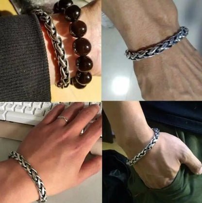 Bracciale da uomo cubano in stile classico, moda, colore argento, alta qualità, ornamento casual per feste quotidiane