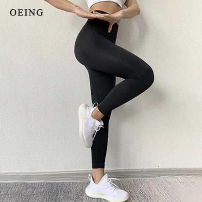 Women's Yoga Pants Sports Workout Clothes Breathable High Waist Gym Tights Trousers Push Up Leggings Seamless Fitness Leggings