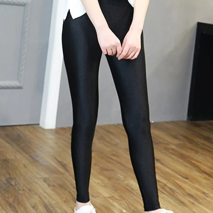 Women Shiny Black Legging Autumn Ladies Push Up Slim Leggings High Waist Stretchy Soft Large Size Women Leggings