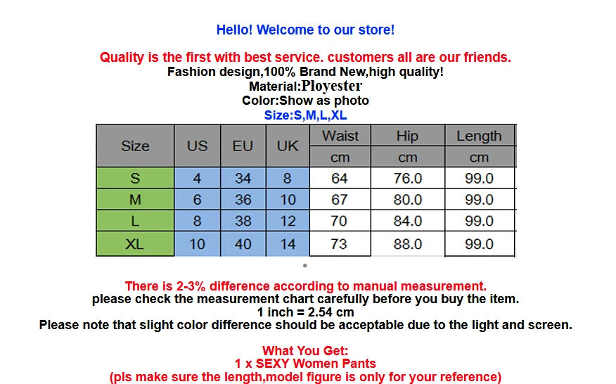 Pants Women Fashion Trousers Solid Elasticity Leggings Bell-bottoms