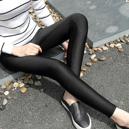 BIVIGAOS Summer Womens Colourful Super Elastic Slim Leggings Chinlon Shiny Legging Luster Foot Pants Black Skinny Leggings Women