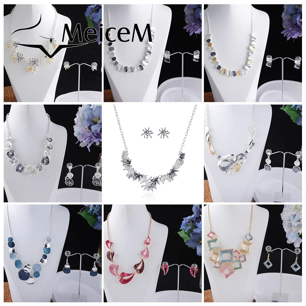 Necklaces Women's MediceM Design Alloy Enamel Square Necklace Designer Geometric Chain for Women Wedding Gift Party Fashion 2022