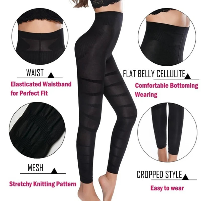 High Waist Mesh Leggings Women Tights Slimming Leg Legging Tummy Control Skinny Panties Leggin Thigh Slimmer Pants