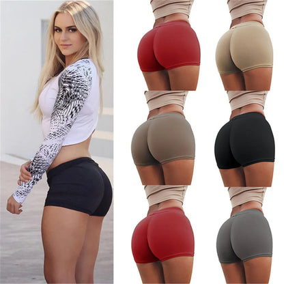 2023 Summer New Hot Shorts Workout Sportwear Women High Waist Hip Lifting Shorts Workout Stretch Gym Bottoms Boxer Women Femme