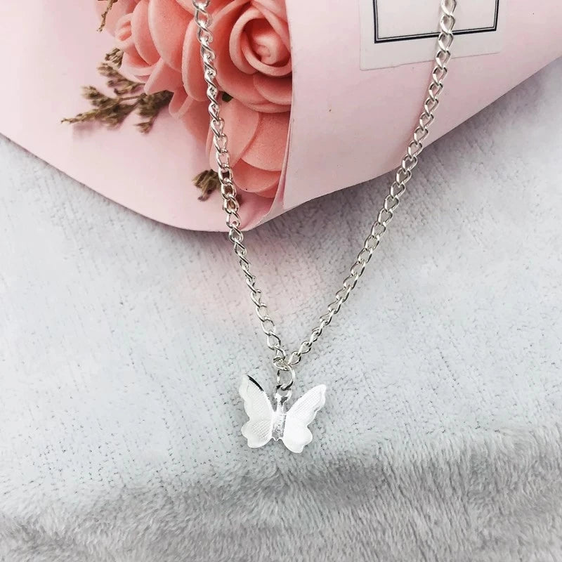 Bohemian Butterfly Necklace For Women Clavicle Choker Chain 2023 Fashion collares Jewelry Female Accessories