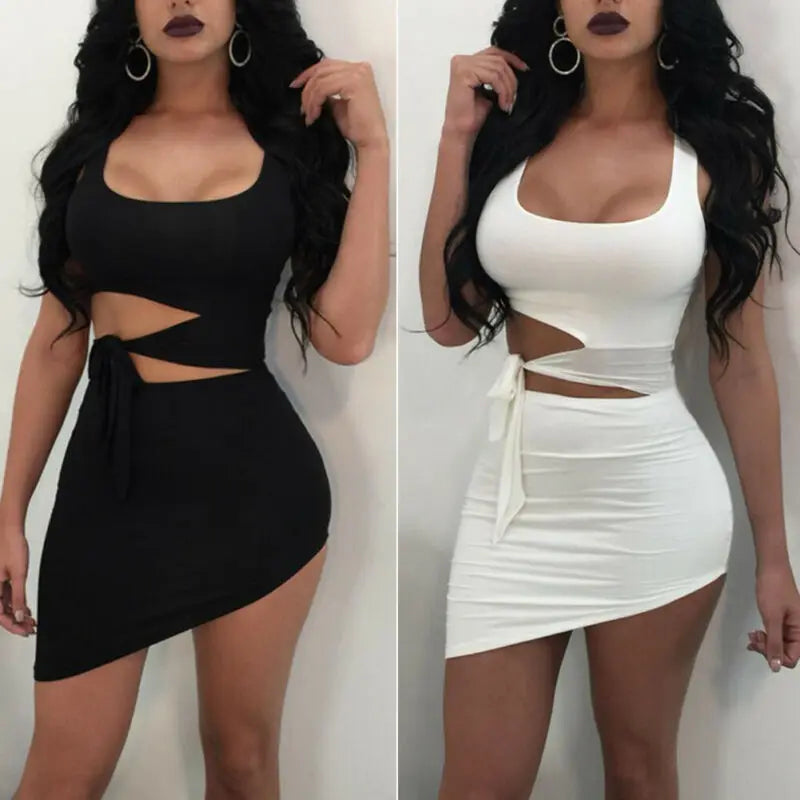 Sexy Women Lady Bandage Bodycon Evening Party Cocktail Club Short Mini Dress