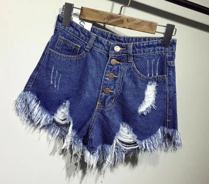 female fashion casual summer cool women denim booty Shorts high waists fur-lined leg-openings Big size sexy short Jeans