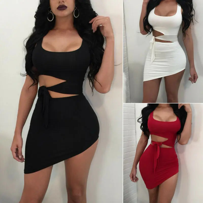 Sexy Women Lady Bandage Bodycon Evening Party Cocktail Club Short Mini Dress