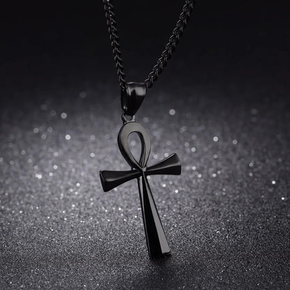 Amulet Pendant Egyptian Ankh Crucifix Necklaces Pendants Metal Alloy Symbol of Life Cross Necklaces Jewelry Gifts Chains