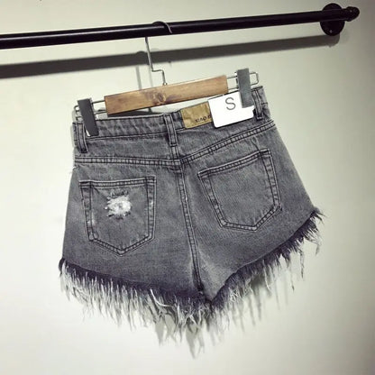 female fashion casual summer cool women denim booty Shorts high waists fur-lined leg-openings Big size sexy short Jeans