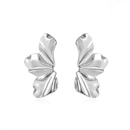 New  Trendy Design French Petal Stud Earrings For Women Korean Fashion Earring Birthday Party Jewelry Gifts