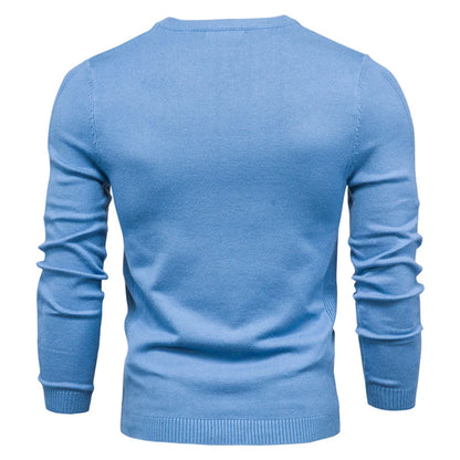 2021 New Winter Thickness Pullover Men O-neck Solid Color Long Sleeve Warm Slim Sweaters Men Men's Sweater Pull Male Clothing