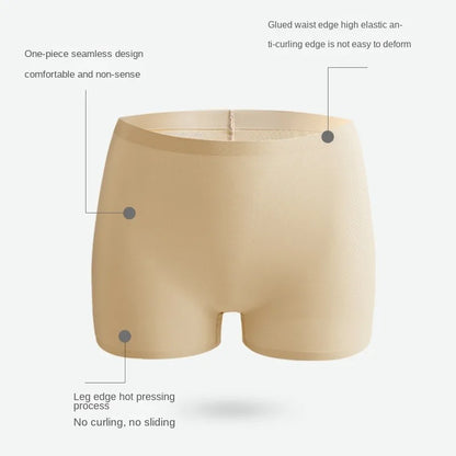 Safety Short Pants Plus Size High Waist Safety Elastic Shorts Under Skirt with Pockets Female Push Up Thin Lace Safety Shorts