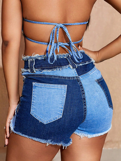 Straight Denim Shorts