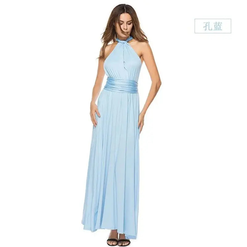 Women Multiway Wrap Convertible Boho Maxi Club Dress Sexy Bandage Long Dress Party Bridesmaids Infinity Robe Femme elegant Dress Sri sampi