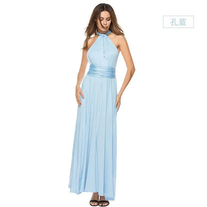 Women Multiway Wrap Convertible Boho Maxi Club Dress Sexy Bandage Long Dress Party Bridesmaids Infinity Robe Femme elegant Dress Sri sampi