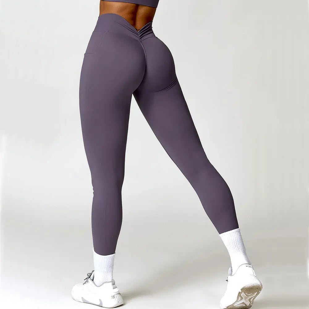 Yoga Pants Sport Leggings Women High Waist Push Up Woman Scrunch Butt Tights Quick Drying Fitness Workout Leggings Gym Clothing