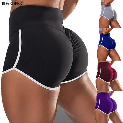 Women Sport Shorts Elastic Seamless Yoga Shorts Lady Summer Casual High Waist Slim Fitness Push Up Gym Training Tights Pants