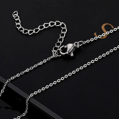 Rinhoo Stainless Steel Gothic Punk Feather Wing Pendant Necklace For Men Women Fashion Hip Hop Boyfriend Chain Necklaces Gifts