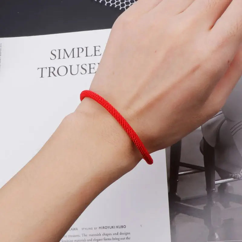 Lucky Red Black Braided String Bracelet Magnetic Clasp Bracelet Hand Rope Bracelet Jewelry Decoration Gift for Women Men