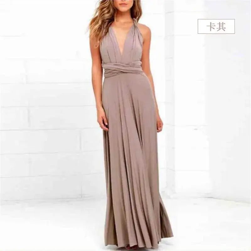 Women Multiway Wrap Convertible Boho Maxi Club Dress Sexy Bandage Long Dress Party Bridesmaids Infinity Robe Femme elegant Dress Sri sampi