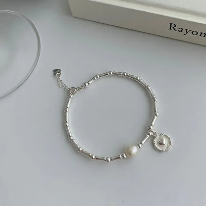 925 Sterling Silver Bracelet Partial Pearls Knots Bracelet for Women Fashion Luxury Design Bead Jewelry Charm Bracelet Gift