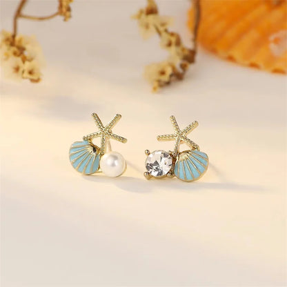 Pearl Crystal Earrings For Women Luxury Zircon Flower Butterfly Heart Girl Stud Earrings Party Fashion Jewelry Korean Earrings