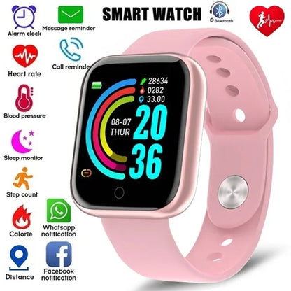 Smart Watch Waterproof Fitness Tracker Heart Rate Monitor Blood Pressure Bluetooth Smartwatch On Wrist for Apple IOS Android