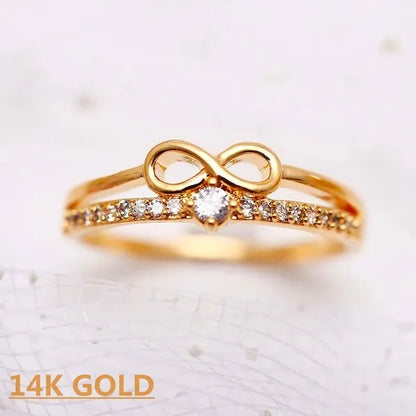 Infinite Love Rings for Women Engagement Wedding Ring Fashion Female Promise Rings Wedding Band Anniversary Gift Party Jewelry