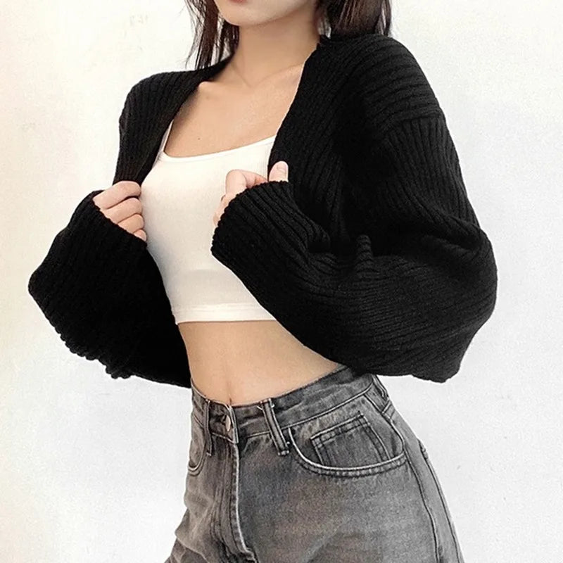 Open Front Solid Color WomenBolero Shrug Cardigan Cropped Casual Bolero for Everyday Date Nights Parties