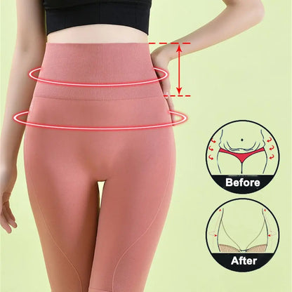 Sports Pants Fitness Yoga Shorts Women Body Sculpting Belly Pants Tight Breathable Quick-drying Sexy High Waist Running Workout