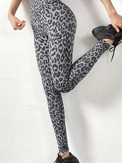 Leopard Printed Leggings Push Up Jogging High Waist Leggings Women