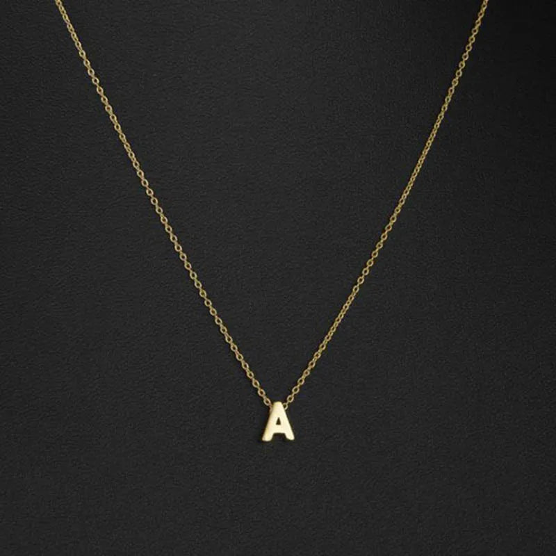 Necklaces for Women Chain Initial Charms Necklace Pendant Metal Letters for Jewelry Cut Letters Single Name Necklaces