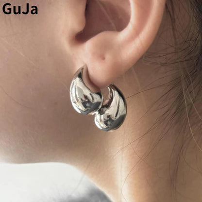 Modern Jewelry 2024 New Design Metal Teardrop Earrings For Women Girl Cool Trend Ear Accessories Hot Sale Dropshipping