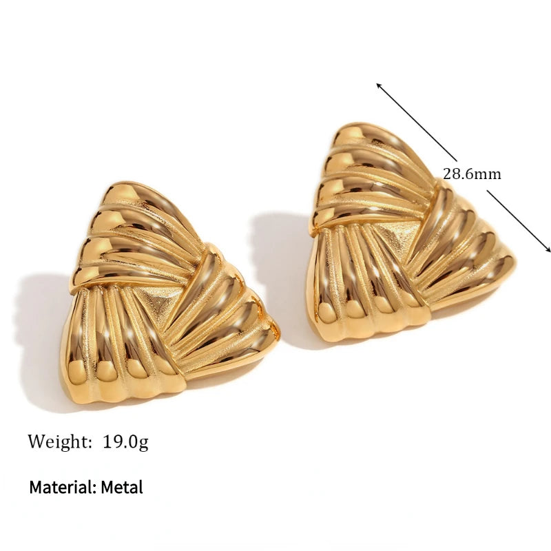 Bilandi Fashion Jewelry Vintage Temperament Metal Triangle Earrings For Girl Party Gifts Simply Design Ear Accessories Hot Sale