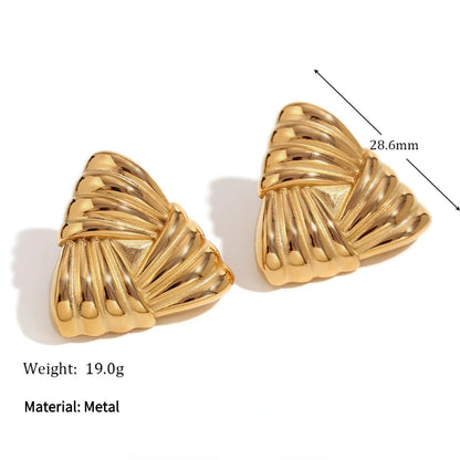 Bilandi Fashion Jewelry Vintage Temperament Metal Triangle Earrings For Girl Party Gifts Simply Design Ear Accessories Hot Sale