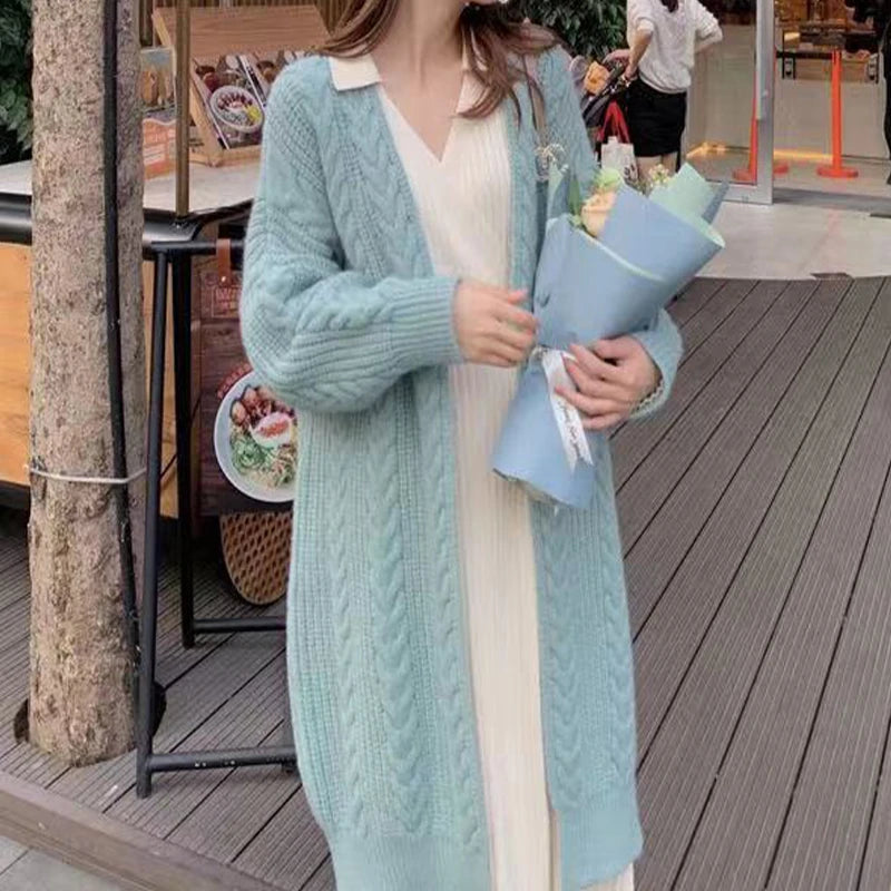 Maglioni da donna Cardigan Autunno Inverno Giacche lavorate a maglia Coreano Allentato Oversize Manica lunga Eleganza Dolce Cappotti casual Nuove nozioni di base 