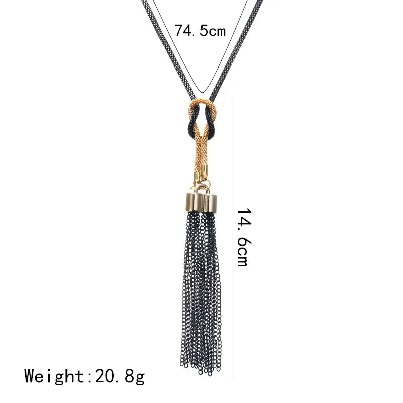 New Arrival Female Pendant Necklace Tassel Long Winter Sweater Chain Necklace for Women Necklaces Wholesale Sales Collar