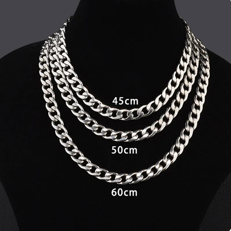 Necklace Jewelry Not Fade Choker Hip-hop Punk Stickers Neck Neck Metal Thick Men and Women Trendy Clavicle Chain