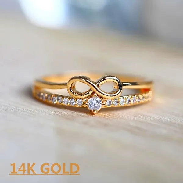 Infinite Love Rings for Women Engagement Wedding Ring Fashion Female Promise Rings Wedding Band Anniversary Gift Party Jewelry