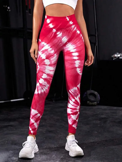 Tie Dye Seamless Leggings Women for Gym Yoga Pants Push Up Workout Sports Leggings  High Waist Tights Ladies Fitness Clothing