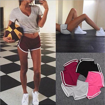 Fashion Stretch Waist Woman High Waist Casual Shorts Black White Short Harajuku Beach Sexy Yoga Short Women Clothing Sport Pants