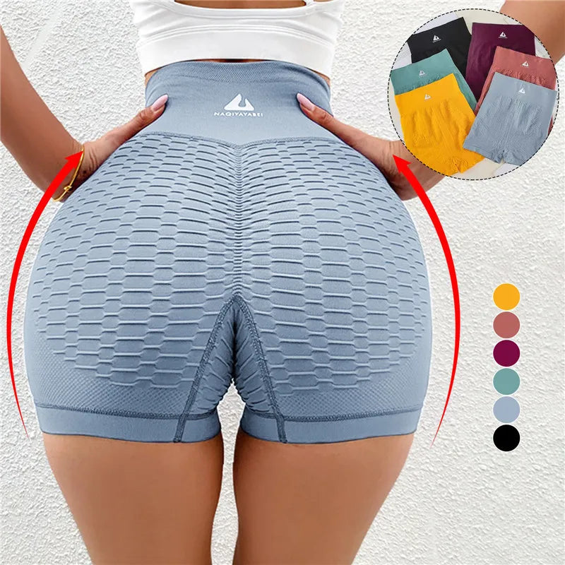 Seamless Yoga Shorts For Women Sexy Push Up Booty Workout Shorts Tights Fitness Sports Short Legging Gym Clothing Yoga Shorts