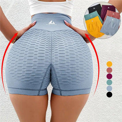 Seamless Yoga Shorts For Women Sexy Push Up Booty Workout Shorts Tights Fitness Sports Short Legging Gym Clothing Yoga Shorts