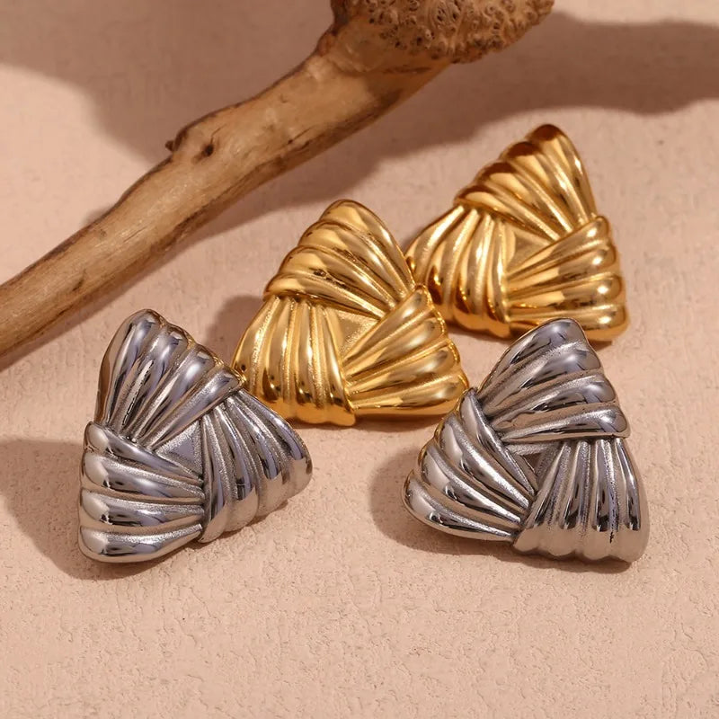 Bilandi Fashion Jewelry Vintage Temperament Metal Triangle Earrings For Girl Party Gifts Simply Design Ear Accessories Hot Sale